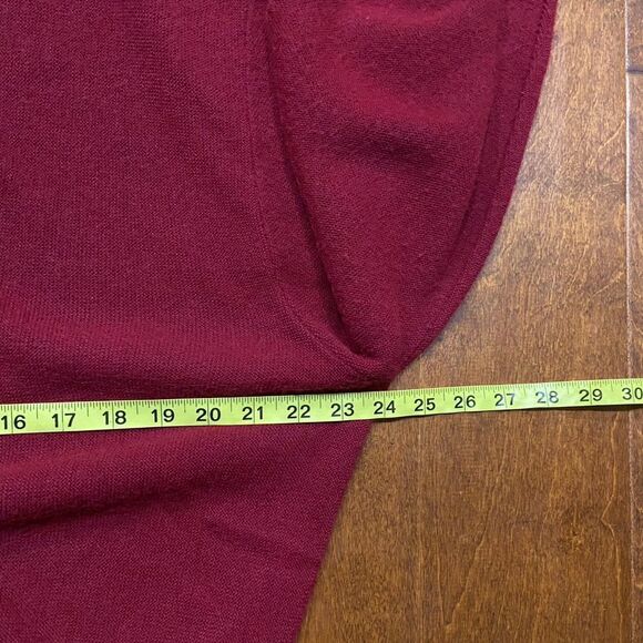 Izod Lacoste Vintage 70s Acrylic Orlon V-Neck Sweater Burgundy Men's Size Large - Picture 8 of 9